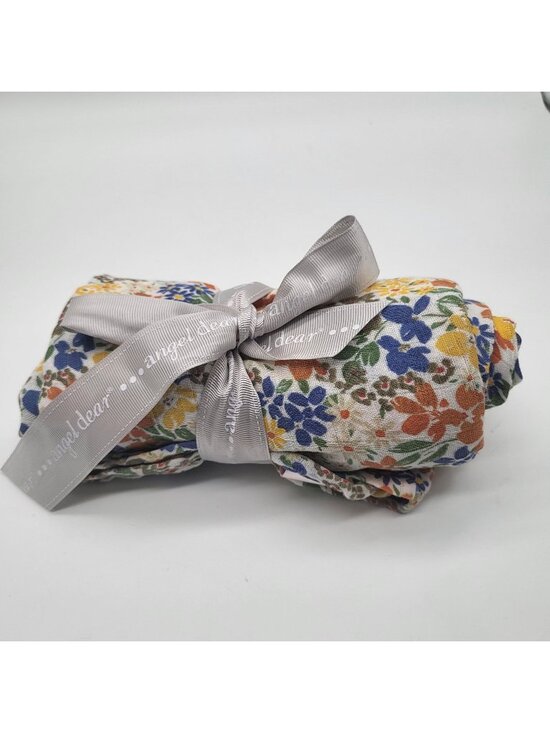 Angel Dear Other - ANGEL DEAR Baby Swaddle Blanket Bamboo Cotton Muslin Multicolor Floral  47" x 47